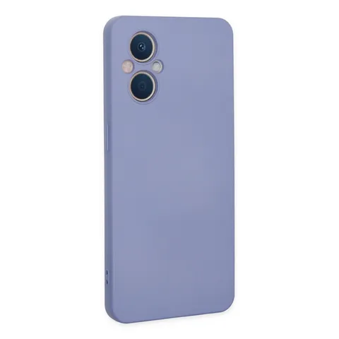 Oppo Reno 7 Lite Kılıf Nano İçi Kadife Silikon - Lila