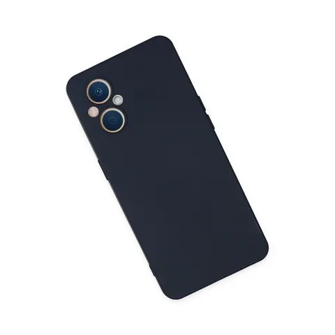 Oppo Reno 7 Lite Kılıf Nano İçi Kadife Silikon - Lacivert