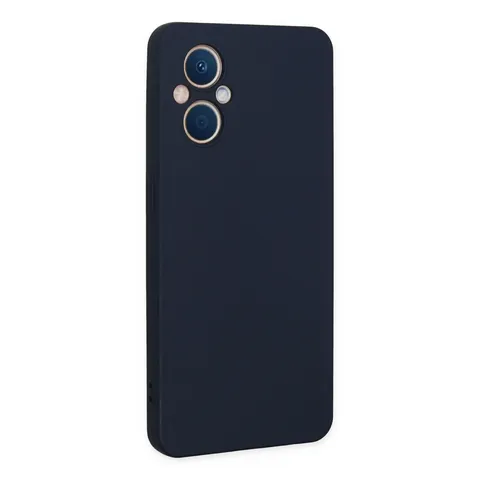 Oppo Reno 7 Lite Kılıf Nano İçi Kadife Silikon - Lacivert