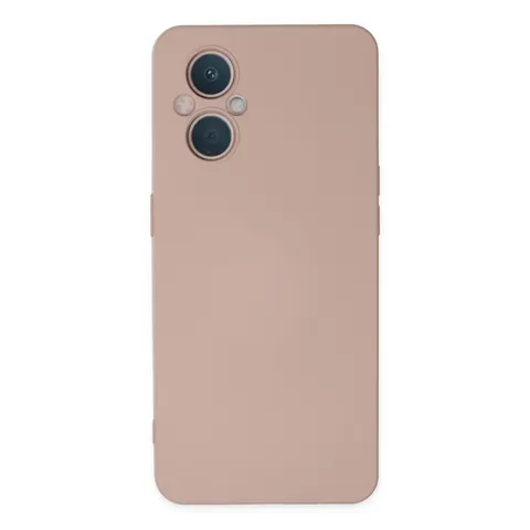 Oppo Reno 7 Lite Kılıf Nano İçi Kadife Silikon - Pudra