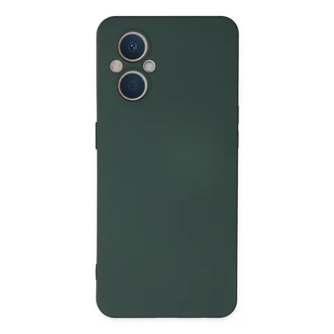 Oppo Reno 7 Lite Kılıf Nano İçi Kadife Silikon - Koyu Yeşil
