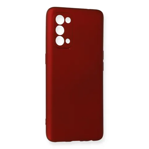 Oppo Reno 5 Pro Kılıf First Silikon - Bordo