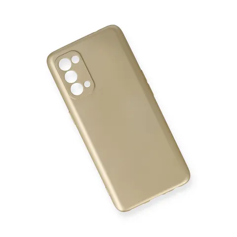 Oppo Reno 5 Pro Kılıf First Silikon - Gold