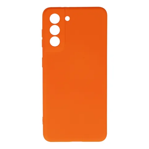 Samsung Galaxy S21 Kılıf Nano İçi Kadife Silikon - Turuncu
