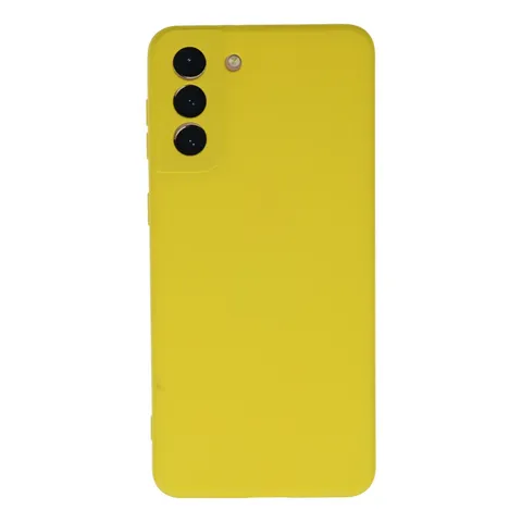 Samsung Galaxy S21 Plus Kılıf Nano İçi Kadife Silikon - Sarı