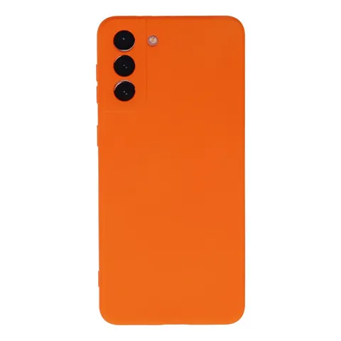 Samsung Galaxy S21 Plus Kılıf Nano İçi Kadife Silikon - Turuncu