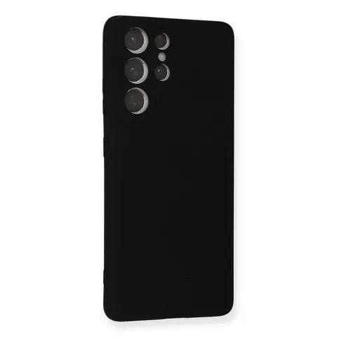 Samsung Galaxy S21 Ultra Kılıf Nano İçi Kadife Silikon - Siyah