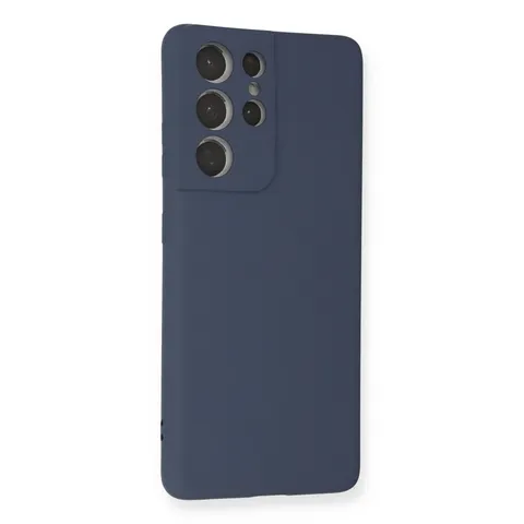 Samsung Galaxy S21 Ultra Kılıf Nano İçi Kadife Silikon - Gri