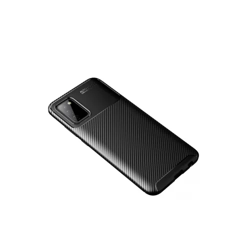 Samsung Galaxy A02s Kılıf Auto Focus Karbon Kapak - Siyah