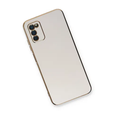 Samsung Galaxy A03s Kılıf Volet Silikon - Beyaz