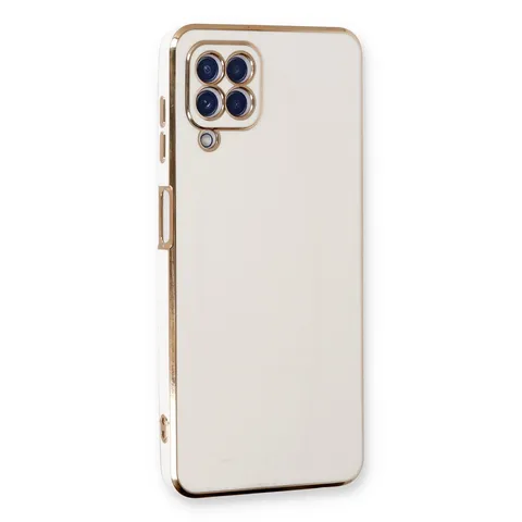Samsung Galaxy A22 Kılıf Volet Silikon - Beyaz