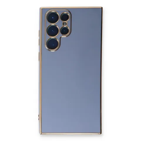 Samsung Galaxy S22 Ultra Kılıf Volet Silikon - Mavi