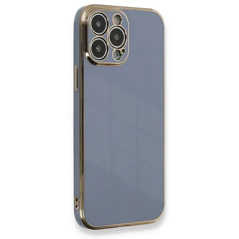 İphone 13 Pro Max Kılıf Volet Silikon - Mavi