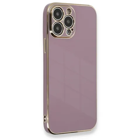 İphone 13 Pro Max Kılıf Volet Silikon - Mor