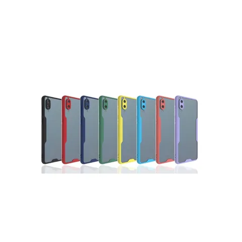 Samsung Galaxy A02 Kılıf Platin Silikon - Mavi