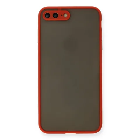 İphone 7 Plus Kılıf Montreal Silikon Kapak - Kırmızı