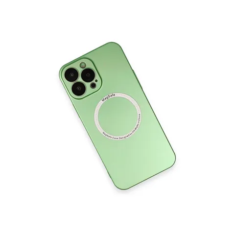 İphone 13 Pro Kılıf Jack Magneticsafe Lens Silikon - Yeşil