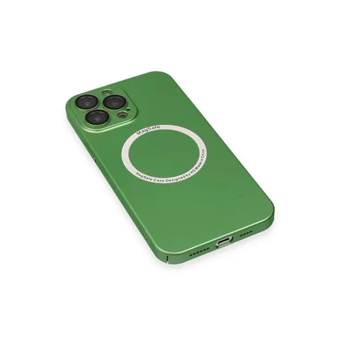 İphone 13 Pro Kılıf Jack Magneticsafe Lens Silikon - Yeşil
