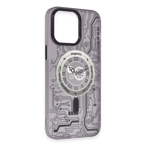 İphone 14 Pro Kılıf Apollo Magneticsafe Desenli Kapak - Apollo Mor - 5