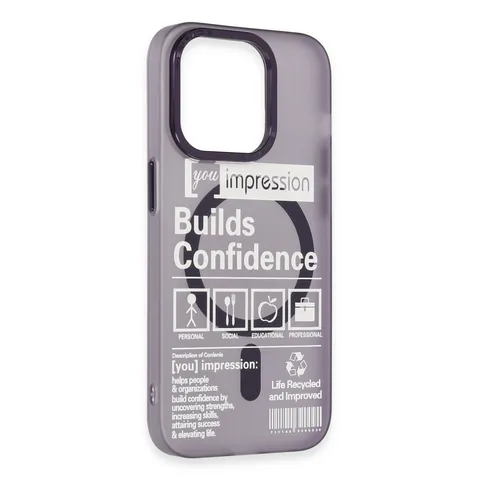 İphone 14 Pro Kılıf Apollo Magneticsafe Desenli Kapak - Apollo Mor - 6