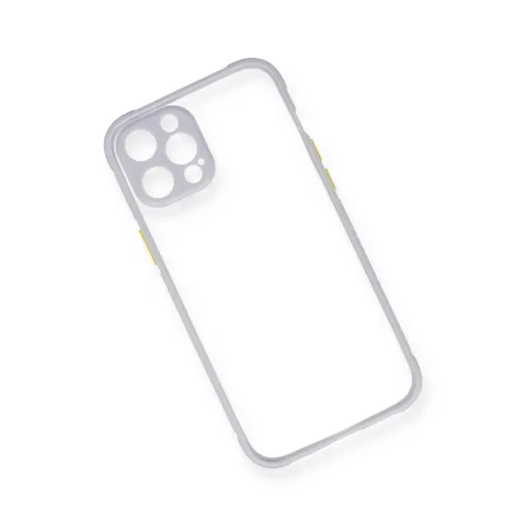 İphone 12 Kılıf Miami Şeffaf Silikon - Lila