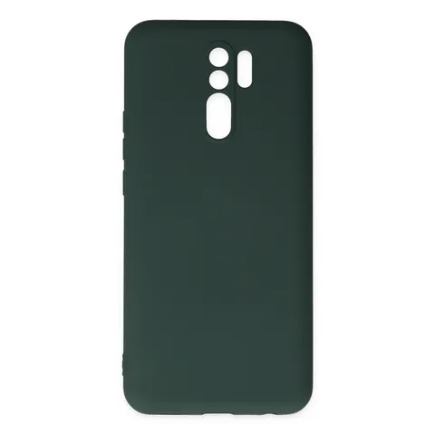Xiaomi Redmi 9 Kılıf Nano İçi Kadife Silikon - Koyu Yeşil