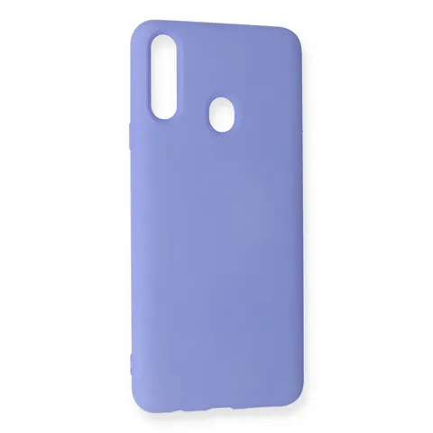 Samsung Galaxy A20s Kılıf Nano İçi Kadife Silikon - Lila