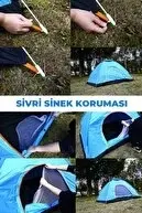 Otomatik Havada Açılan Su Geçirmez Çadır 4 Kişilik