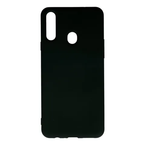 Samsung Galaxy A20s Kılıf Nano İçi Kadife Silikon - Siyah