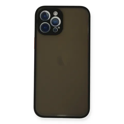 İphone 12 Pro Max Kılıf Montreal Silikon Kapak - Siyah