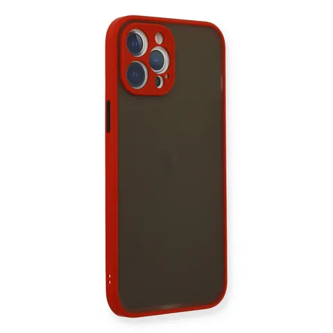 İphone 12 Pro Max Kılıf Montreal Silikon Kapak - Kırmızı