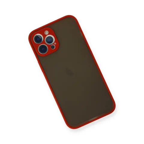 İphone 12 Pro Max Kılıf Montreal Silikon Kapak - Kırmızı