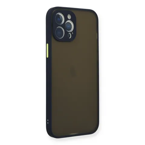 İphone 12 Pro Max Kılıf Montreal Silikon Kapak - Lacivert