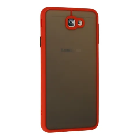 Samsung Galaxy J7 Prime Kılıf Montreal Silikon Kapak - Kırmızı