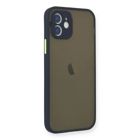 İphone 12 Mini Kılıf Montreal Silikon Kapak - Lacivert