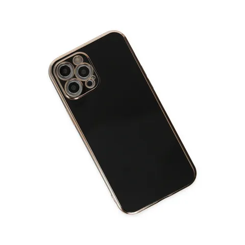İphone 12 Pro Max Kılıf Volet Silikon - Siyah