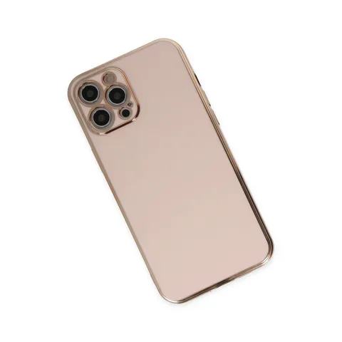 İphone 12 Pro Max Kılıf Volet Silikon - Pembe