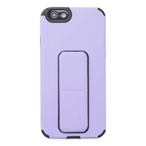 İphone 6 Kılıf Mega Standlı Silikon - Lila
