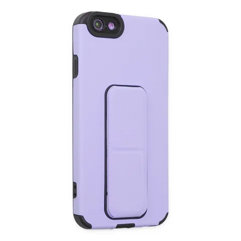 İphone 6 Kılıf Mega Standlı Silikon - Lila
