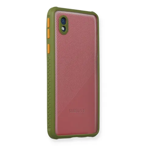 Samsung Galaxy A01 Core Kılıf Miami Şeffaf Silikon - Yeşil