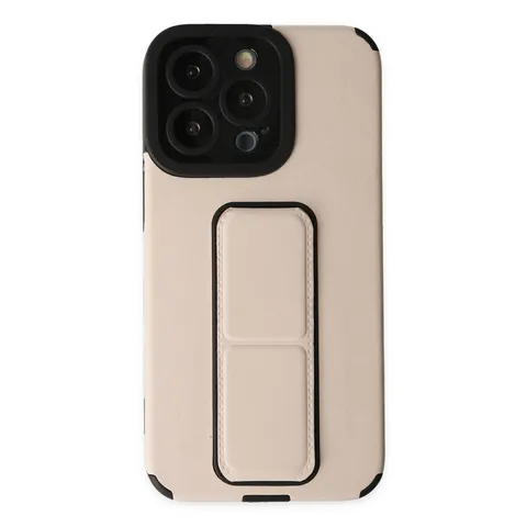 İphone 13 Pro Kılıf Mega Standlı Silikon - Gold
