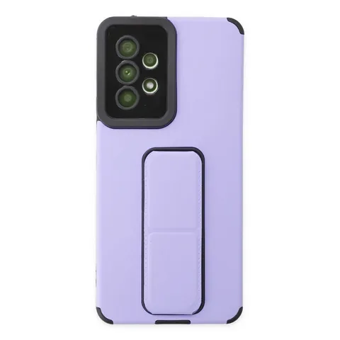 Samsung Galaxy A53 5g Kılıf Mega Standlı Silikon - Lila