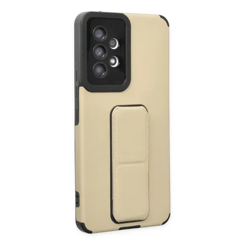 Samsung Galaxy A53 5g Kılıf Mega Standlı Silikon - Gold