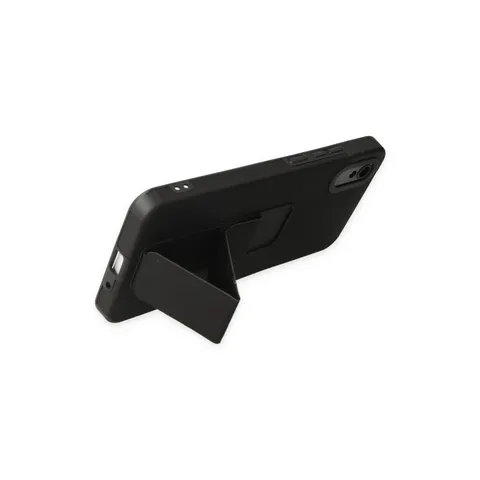 Xiaomi Redmi 9a Kılıf Mega Standlı Silikon - Siyah