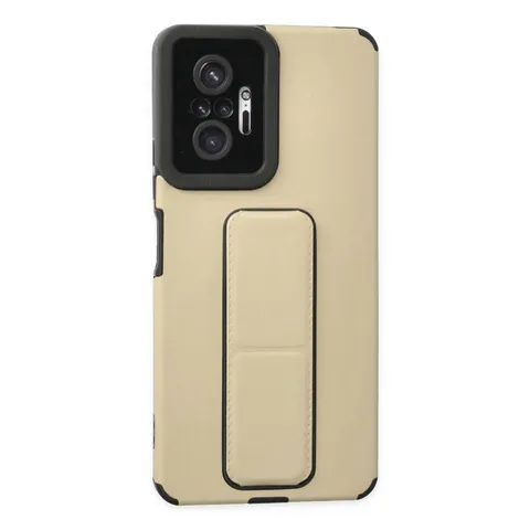 Xiaomi Redmi Note 10 Pro Kılıf Mega Standlı Silikon - Gold