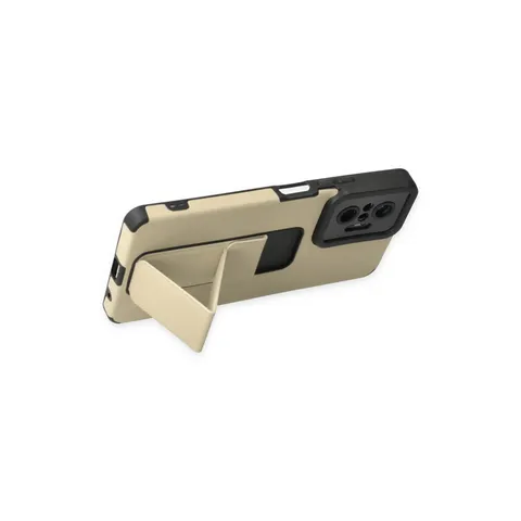 Xiaomi Redmi Note 10 Pro Kılıf Mega Standlı Silikon - Gold
