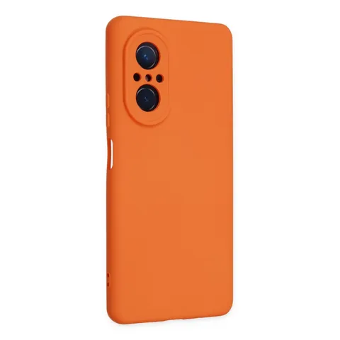 Huawei Nova 9 Se Kılıf Nano İçi Kadife Silikon - Turuncu