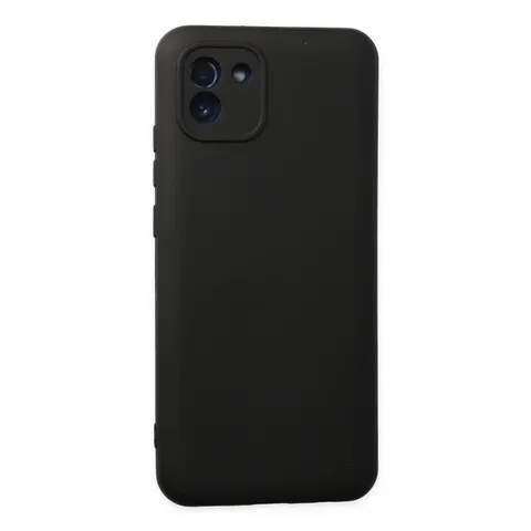 Samsung Galaxy A03 Kılıf Nano İçi Kadife Silikon - Siyah