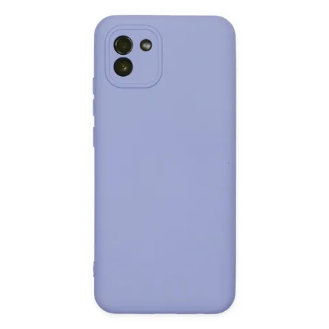 Samsung Galaxy A03 Kılıf Nano İçi Kadife Silikon - Lila