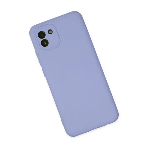 Samsung Galaxy A03 Kılıf Nano İçi Kadife Silikon - Lila